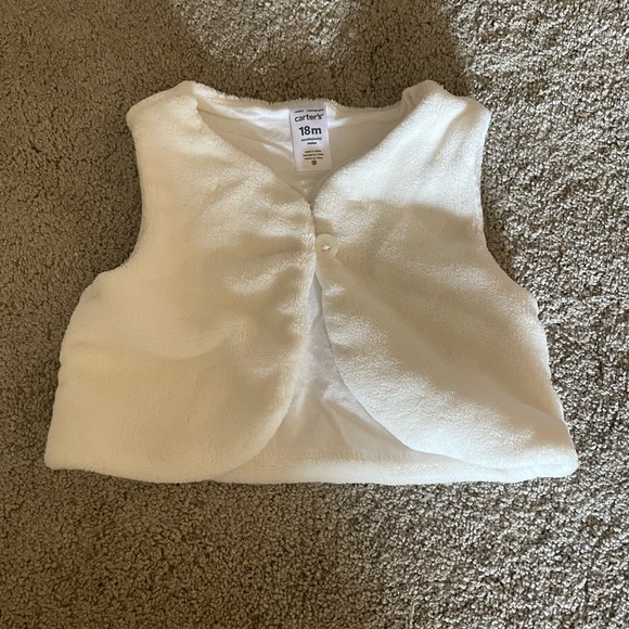 Carter's Cream Fleece Vest for Kids - Picture 1 of 2